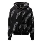 Hellstar Graffiti Zip-Up Hoodie Black