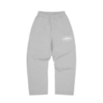 Corteiz Island Puff Print Open Hem Sweatpant Heather Grey