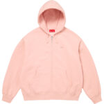 Supreme Small Box Zip Up Hooded Sweatshirt Light Pink