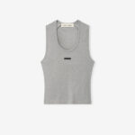Essentials FOG Womens Rib Knit Fitted Tank Concrete Heather