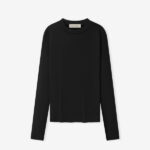 Essentials FOG Womens Rib Fitted Long Sleeve Tee Vintage Black