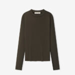 Essentials FOG Womens Rib Fitted Long Sleeve Tee Brown