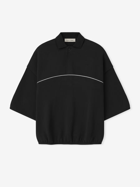 Essentials FOG Active Trace 3/4 Sleeve Modern Polo Sweatshirt Vintage Black - Image 1