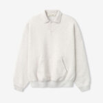 Essentials FOG Signature 90s Polo Sweatshirt Oatmeal Heather Light Heather
