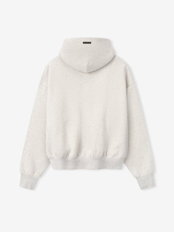 Essentials FOG Signature Classic Full Zip Hoodie Oatmeal Heather Light Heather - Image 2