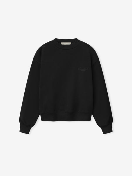 Essentials FOG Womens Signature Classic Crewneck Sweatshirt Vintag Black - Image 1