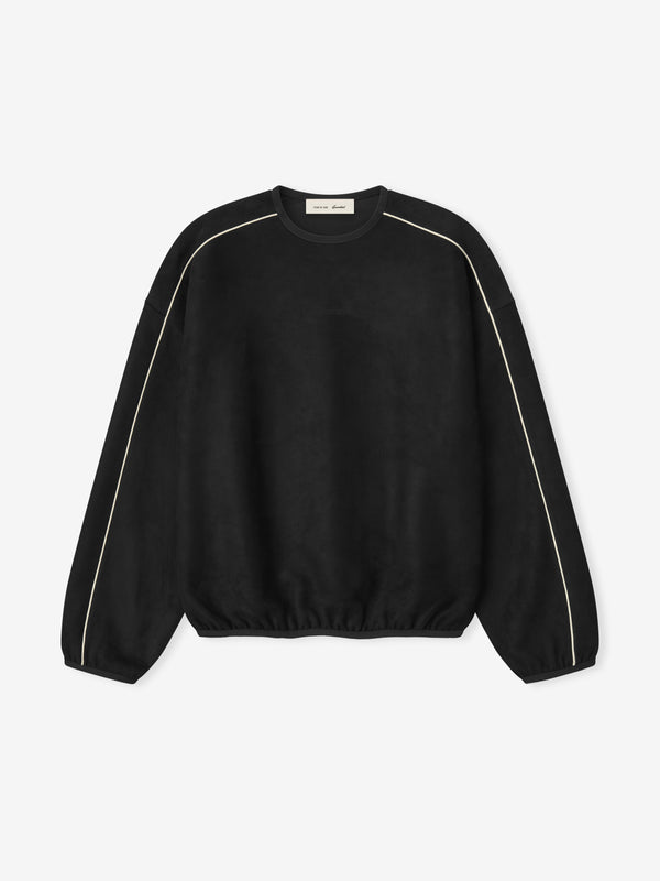 Essentials FOG Suede Fleece Signature Modern Crewneck Sweatshirt Vintage Black - Image 1