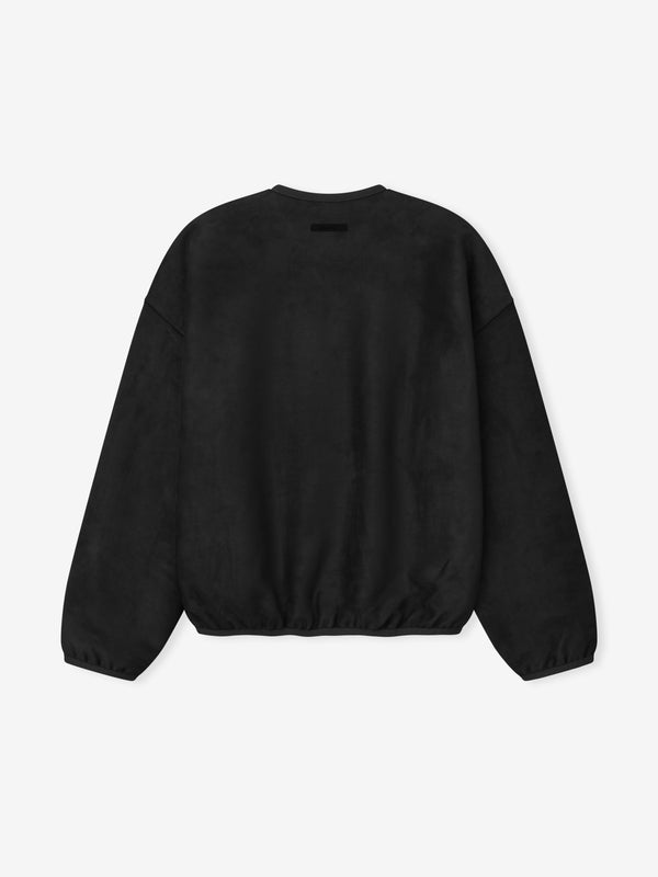 Essentials FOG Suede Fleece Signature Modern Crewneck Sweatshirt Vintage Black - Image 2