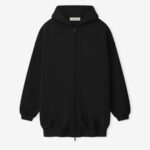Essentials FOG Property Lounge Long Zip Hoodie Black