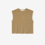 Essentials FOG Womens Signature Rib Knit Cropped Top Dune