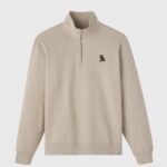 OVO Classic Quarter-Zip Mockneck Sweatshirt - Sandstone