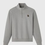 OVO Classic Quarter-Zip Mockneck Sweatshirt - Heather Grey