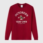 OVO Collegiate Long-Sleeve Tee - Deep Red