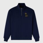OVO Signature Quarter-Zip Mockneck - Night Owl Navy