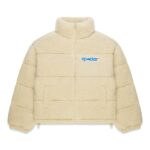 White Sherpa Puffer Jacket