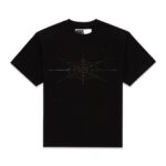 Black Rhinestone Silk Tee