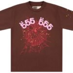 Sp5der Angel Number Tee Brown